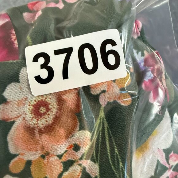 Parker Womens Silk Satin Mini Dress Cacti Daisy Green Size 8 Summer Boho NWT Lux - Picture 12 of 12